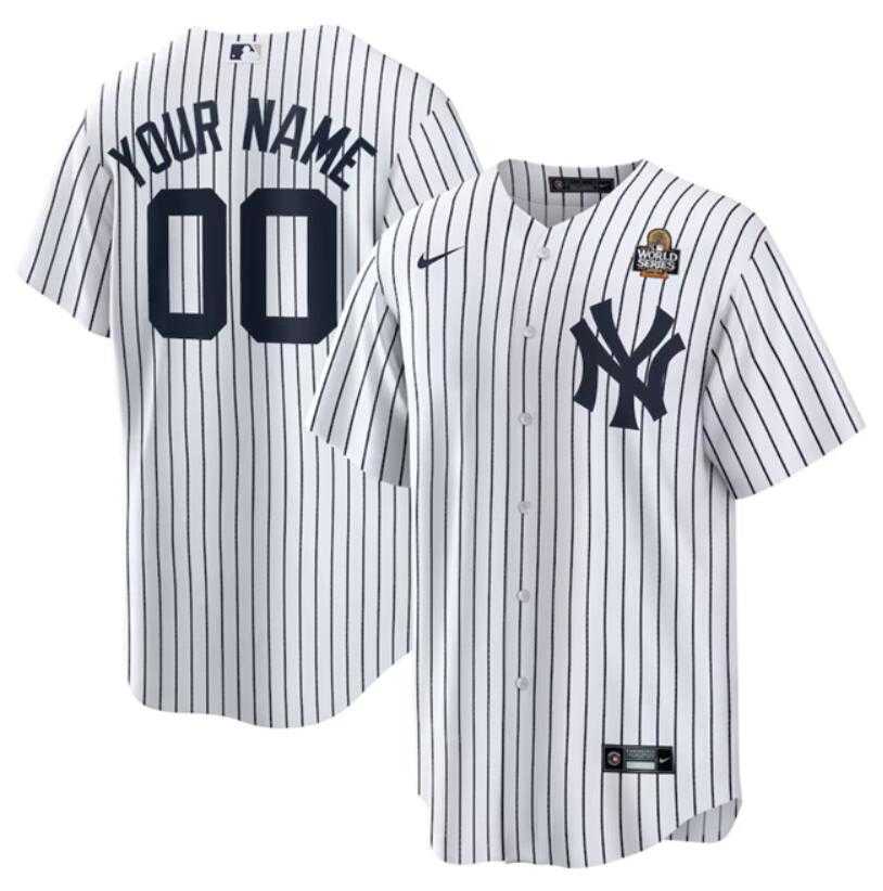 Men's New York Yankees Active Player Custom White 2024 World Series Cool Base Stitched Baseball Jersey,We sell and wholesale Men's New York Yankees Active Player Custom White 2024 World Series Cool Base Stitched Baseball Jersey on line form chian!